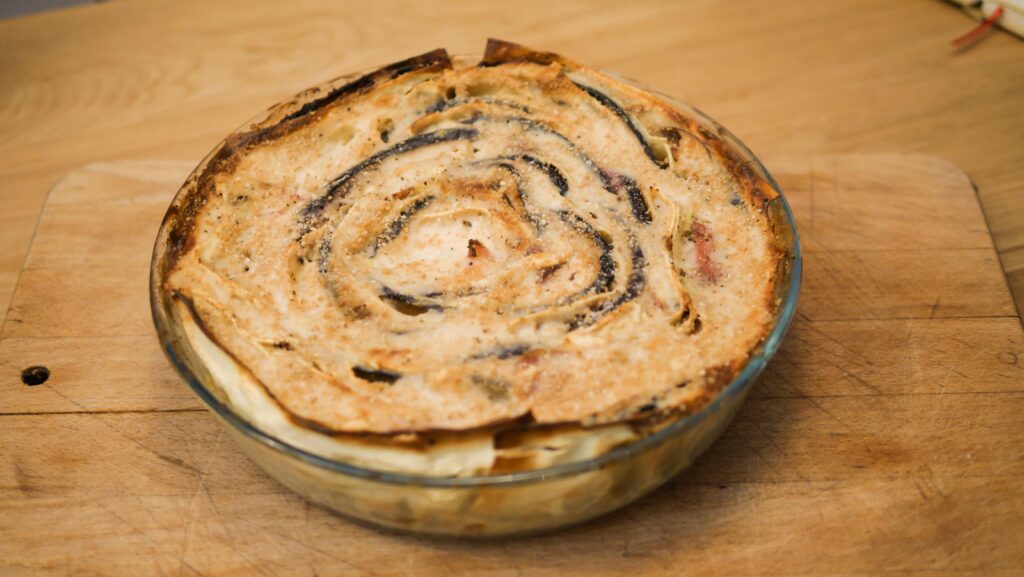 Recette des lasagnes d’aubergine en escargot