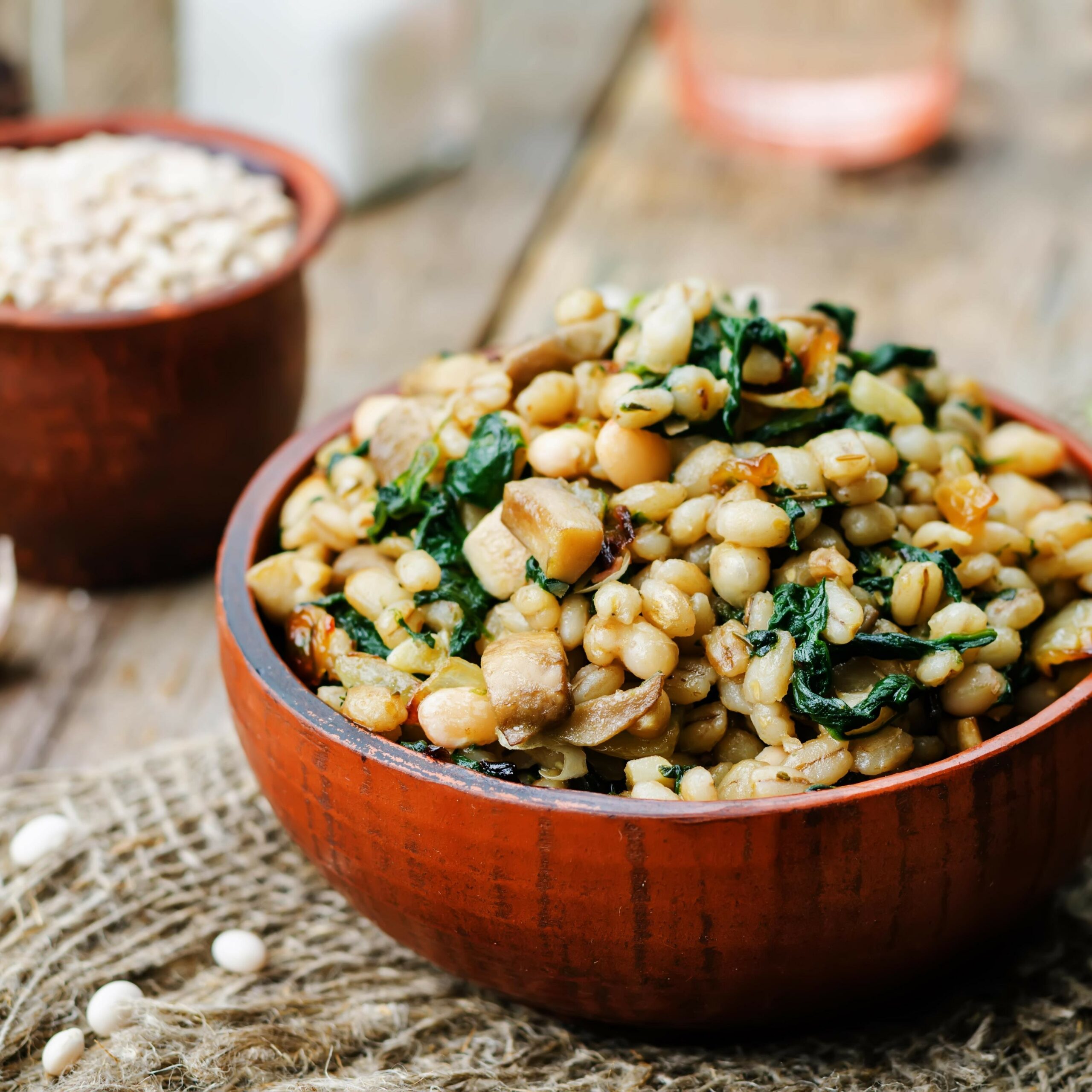 Recette : Orge, épinard, haricot blanc