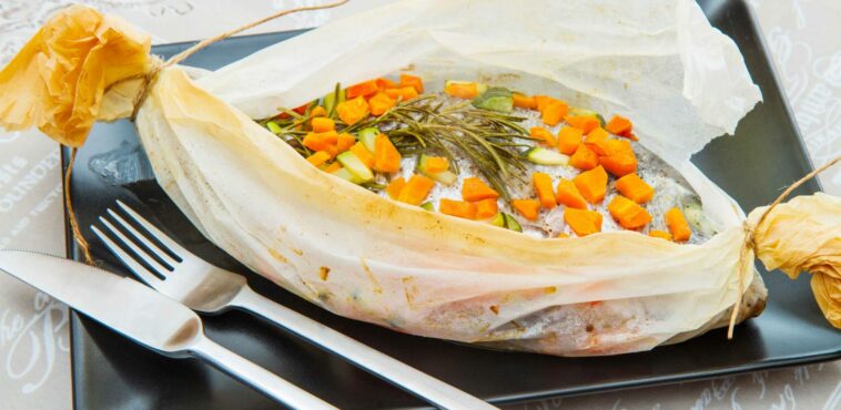 Papillote de poisson et légumes