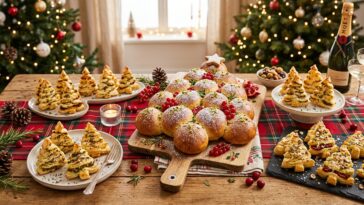 Apéritifs de fêtes : Sapin brioché et Sapins feuilletés