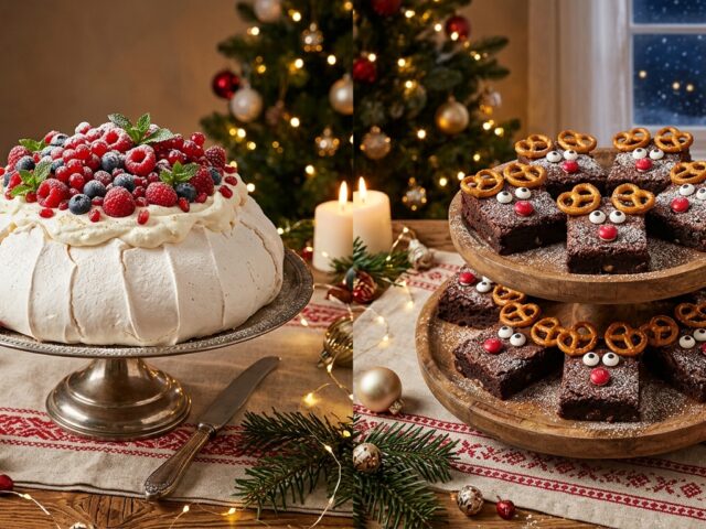 Desserts de fêtes : Pavlova et Brownies façon Rudolf