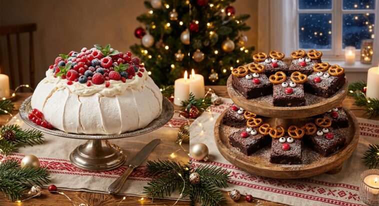 Desserts de fêtes : Pavlova et Brownies façon Rudolf