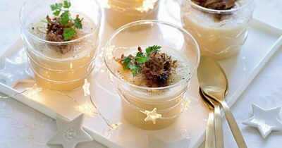 Verrine topinambour et foie gras