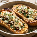 Courge butternut farcie au chèvre