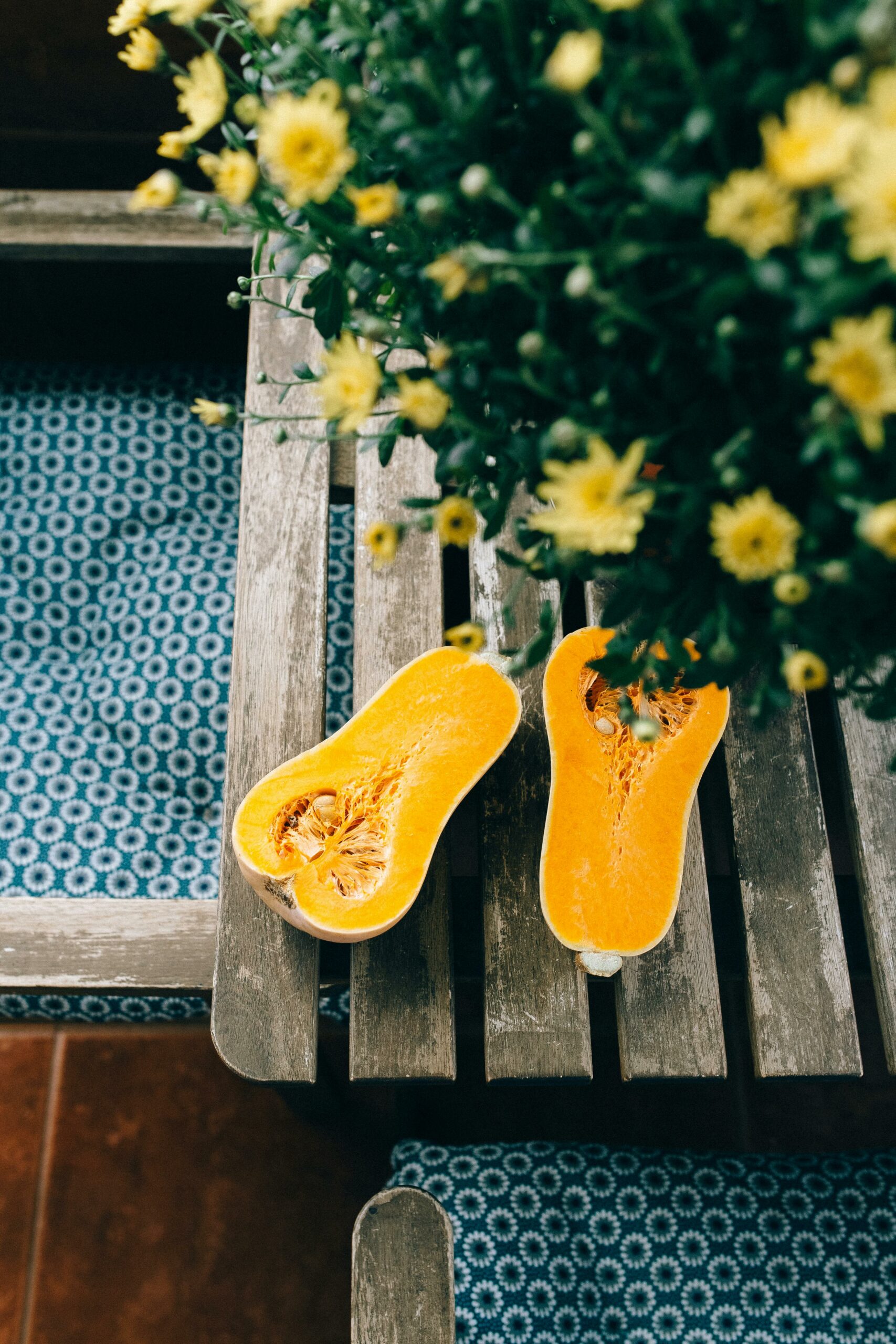 Courge butternut farcie au chèvre