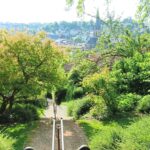 Vue sur Aurillac depuis l'escalier proche du Foirail.