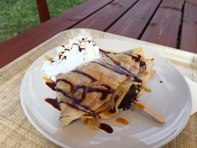 Crêpe gourmande salon de thé temple bouddhiste Biollet