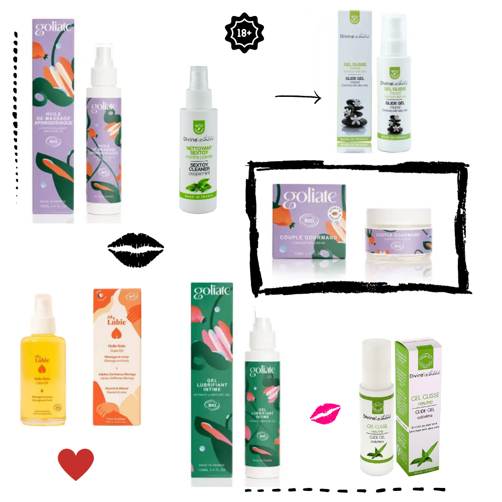 Sélection de cosmétiques érotiques bio