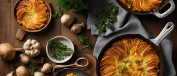 Gratin de panais et patates douces