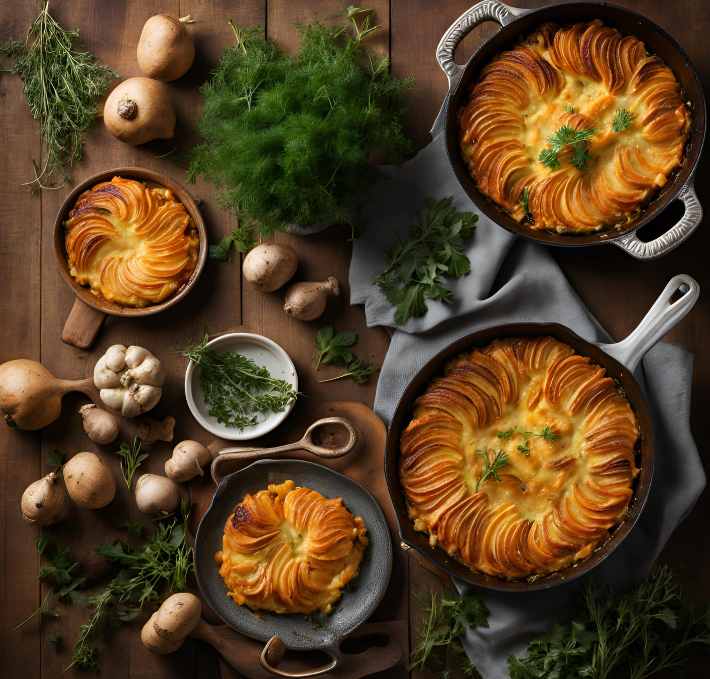 Gratin de panais et patates douces au fromage fondant