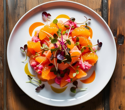 Tartare de saumon et agrumes​