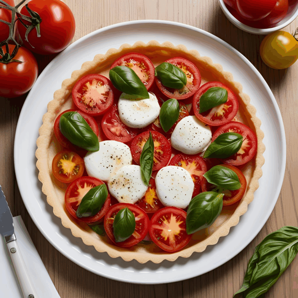 Tarte fine tomate mozzarella