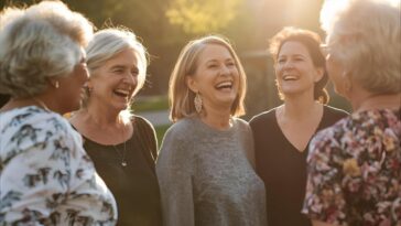 Groupe de femmes ménopausées