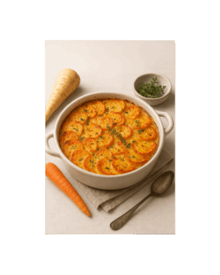 Gratin de panais, carottes