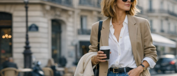 Femme élégante en blazer et jean style femme 2026 allure parisienne
