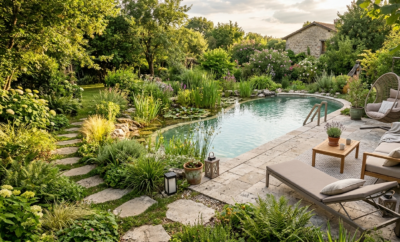La nature autour de la piscine