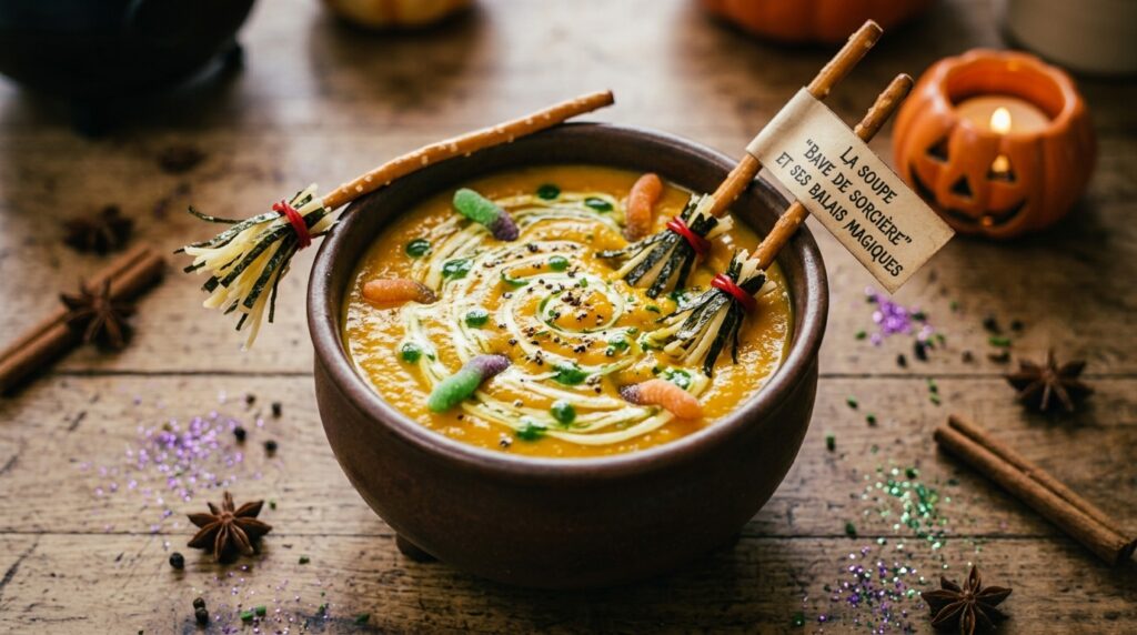 La soupe Bave de Sorcière et ses balais magiques​