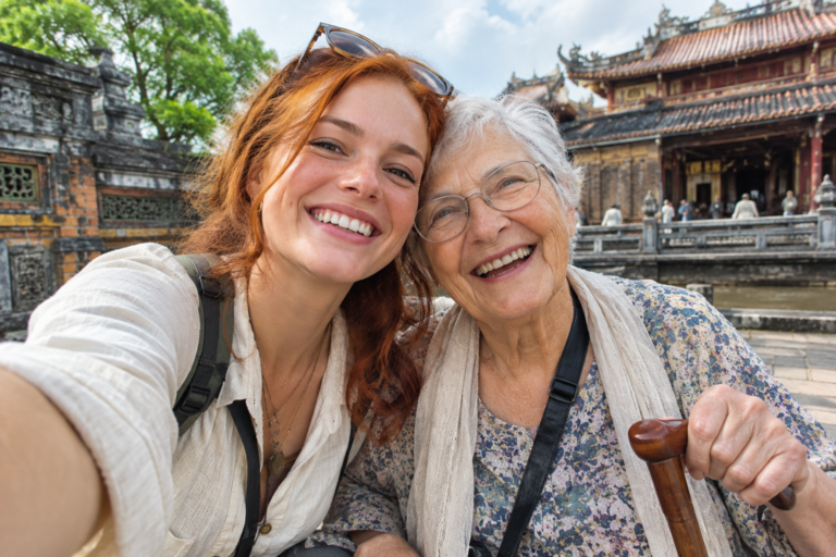 Lien intergénérationnel selfie vietnam